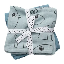 Barnfiltar|Barnfiltar-Done by deer Contour bebisfilt 120x120 cm 2-pack, Blue