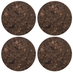 Glasunderlägg-Formgatan Cork glasunderlägg 4-pack, Smoked