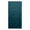 Gångmattor-Rug Solid Cotton matta 75x200 cm, Petroleum (petrolblå)