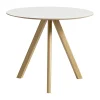 CPH20 2.0 matbord Ø90 cm, White laminate-lacquered oak^HAY