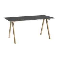 Skrivbord-HAY CPH10 2.0 skrivbord 80x160 cm, Black linoleum-lacquered oak