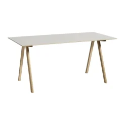 Skrivbord-HAY CPH10 2.0 skrivbord 80x160 cm, Off white linoleum-lacq. oak