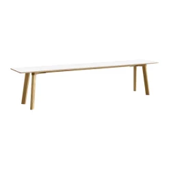 Bänkar-HAY CPH215 Deux 2.0 bänk 200 cm, Pearl white-lacquered oak