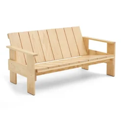 Balkongmöbler·Balkongsoffor|Balkongsoffor-HAY Crate Lounge soffa lackad furu, Klar