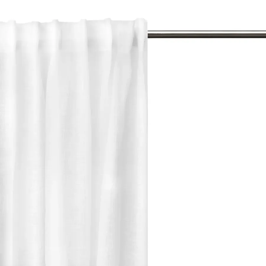 Dalsland gardin med veckband och kanal, optical white^Himla Online