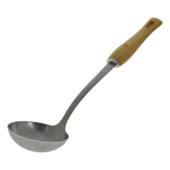 Slevar & Skedar-De Buyer B Bois soppslev med trähandtag, Rostfritt stål