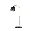 Skrivbordslampor-Belid Deluxe bordslampa, svart, mässing