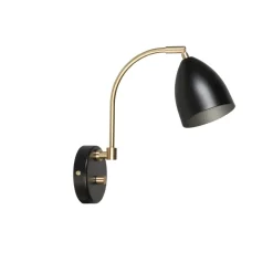 Deluxe vägglampa, svart, mässing^Belid Clearance