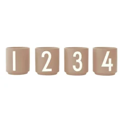 Glöggmuggar|Espressokoppar-Design Letters espressokopp 4-pack, Beige