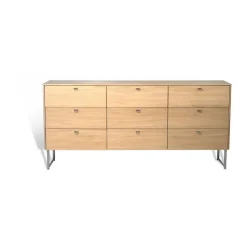 Deus byrå 9 lådor, Vitpigmenterad mattlackad ek^Mavis New