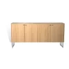 Deus sideboard 75 cm, Vitpigmenterad mattlackad ek^Mavis Hot