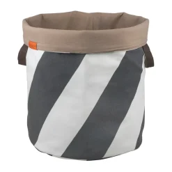 Tvättkorgar-Mette Ditmer Diagonal tvättkorg Ø40x50 cm, Dark grey-off-white
