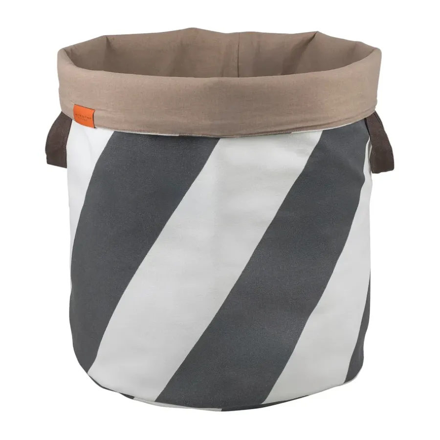 Tvättkorgar-Mette Ditmer Diagonal tvättkorg Ø40x50 cm, Dark grey-off-white