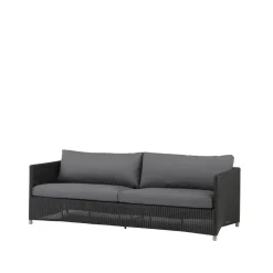 Diamond soffa 3-sits weave, Natté graphite^Cane-line New