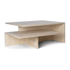 Soffbord-Ferm Living Distinct Grande Duo soffbord 133x70x35 cm, Travertine