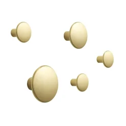 Krokar & Hängare|Krokar & Hängare-Muuto Dots Metal 5-pack, Brass