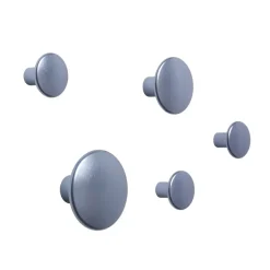 Krokar & Hängare|Krokar & Hängare-Muuto Dots Metal 5-pack, Pale Blue