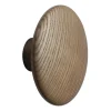 Krokar & Hängare|Krokar & Hängare-Muuto Dots wood krok dark stained brown, Ø13 cm