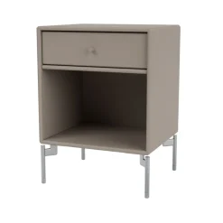 Sängbord-Montana Dream sängbord, truffle 141, kromben