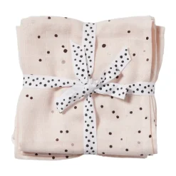 Dreamy Dots bebisfilt 120x120 cm 2-pack, Powder^Done by deer Hot