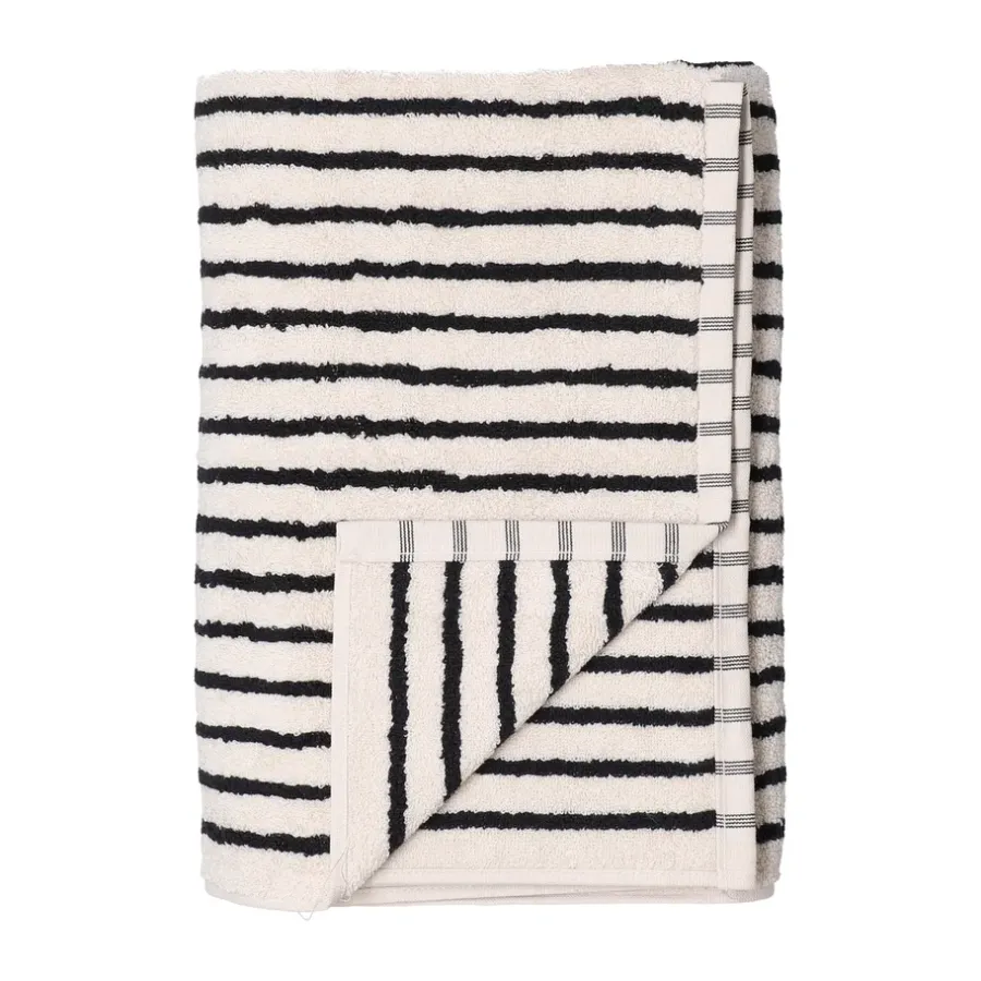 Drift badhandduk 70x140 cm, Vit-svart^Scandi Living