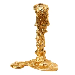 Ljusstakar-POLSPOTTEN Drip ljusstake L 25 cm, Guld