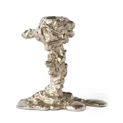 Ljusstakar-POLSPOTTEN Drip ljusstake S 14 cm, Silver