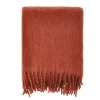 Ullplädar & Ullfiltar-Scandi Living Dune mohair pläd 130x170 cm, Sienna