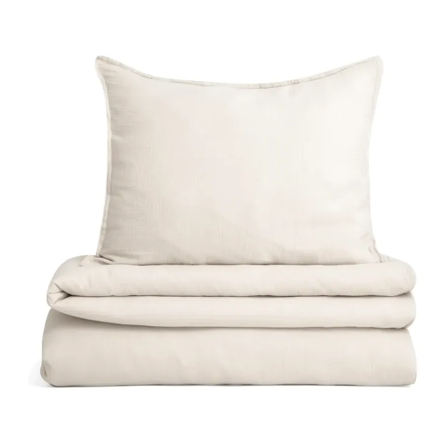 Barnsängkläder|Bäddset·Bäddset Barn-Garbo&Friends Eggshell Muslin bäddset, 150x210 cm/50x60 cm