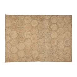 Jutemattor-Dixie Elin matta, Honey comb natural, 160x230 cm