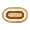 Jutemattor-Dixie Elin striped oval jutematta 92x150 cm, Brick