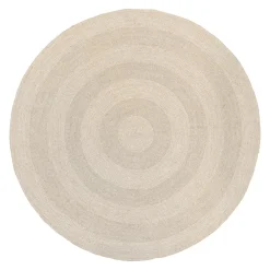 Jutemattor|Runda Mattor-Dixie Ella jutematta Ø150 cm, Vit-natur