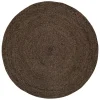 Jutemattor|Runda Mattor-Dixie Ella matta Ø125 cm, Svart-natur