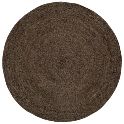Jutemattor|Runda Mattor-Dixie Ella matta Ø125 cm, Svart-natur