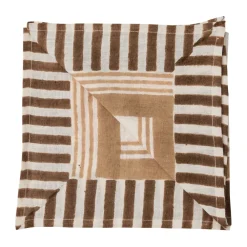 Tygservetter|Tygservetter-Tell Me More Ella servett 50x50 cm, Hazelnut checkered