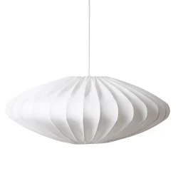Ellipse lampskärm 65 cm bomull, Vit^Watt & Veke Outlet