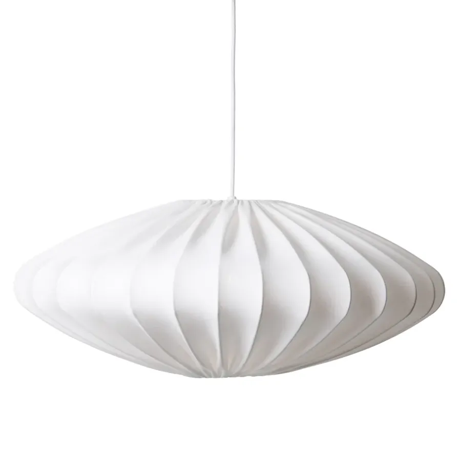 Ellipse lampskärm 65 cm bomull, Vit^Watt & Veke Outlet