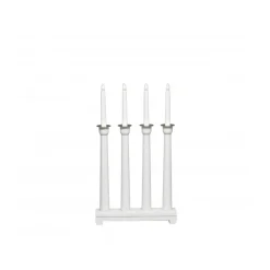 Adventsljusstakar-Konstsmide Elljusstake 4 ljus 50 cm, Vit