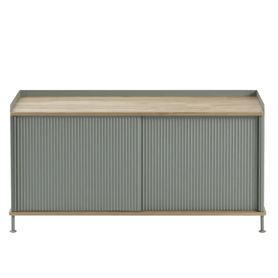 Enfold sidobord lågt 125x45x63 cm, Oak-Dusty green^Muuto New