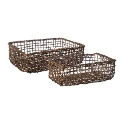 korgset rektangulär 2 delar, Mörkbrun^ERNST