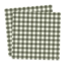 Servetter-ERNST servett rutig 33x33 cm 20-pack, Grön-ljusgrå