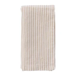 Tygservetter|Tygservetter-ERNST servett smalrandig 40x40 cm, Beige-vit