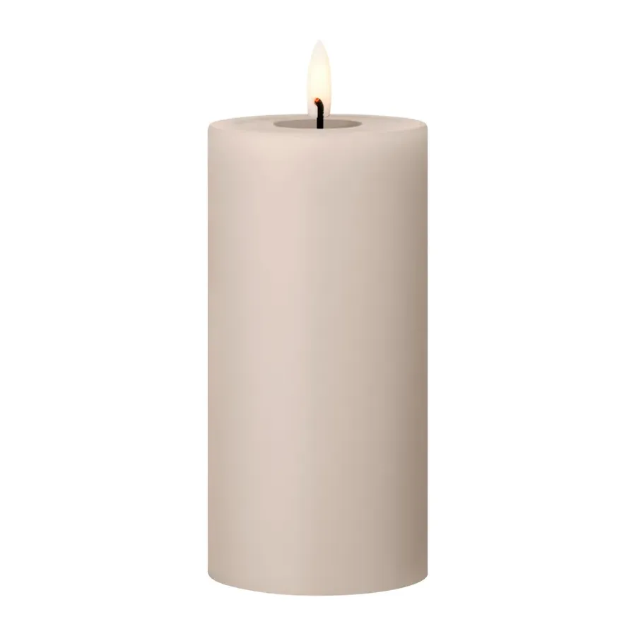 Led-Ljus-Ester & erik blockljus LED, 22 Linen Grey, 15 cm