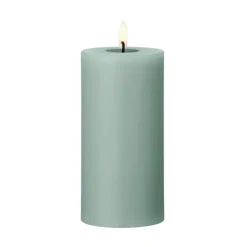 Led-Ljus-Ester & erik blockljus LED, 67 Jade stone, 15 cm