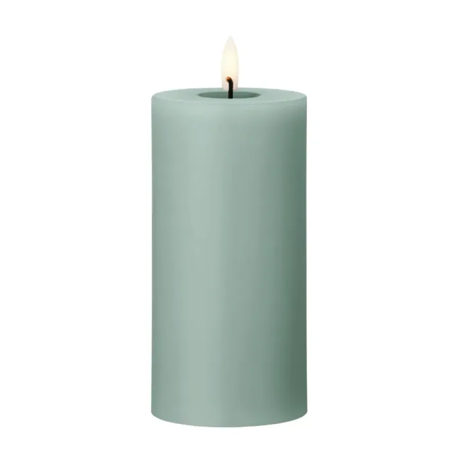 Led-Ljus-Ester & erik blockljus LED, 67 Jade stone, 15 cm