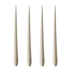 Ljus-Ester & erik ljus lackad 4-pack, linen grey, 32 cm