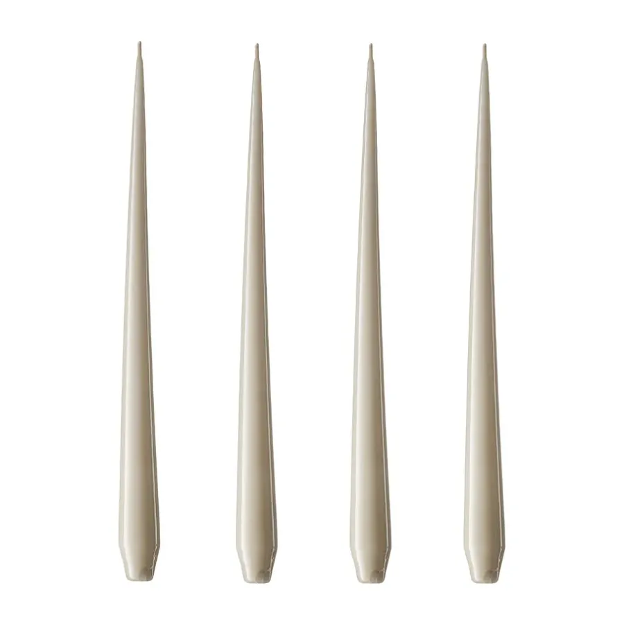 Ljus-Ester & erik ljus lackad 4-pack, linen grey, 32 cm