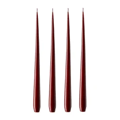 Ljus-Ester & erik ljus lackad 4-pack, vinröd, 42 cm
