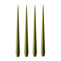 Ljus-Ester & erik ljus lackad 4-pack, olive glow, 32 cm