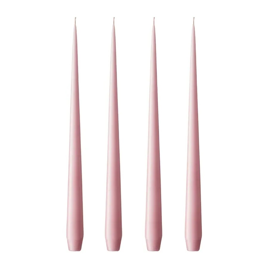 Ljus-Ester & erik ljus 4-pack matt, old rose, 32 cm